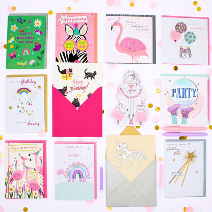CARD'N'MIX Birthday Card Multipack Birthday Girl Variety Set 12 Card Assortment