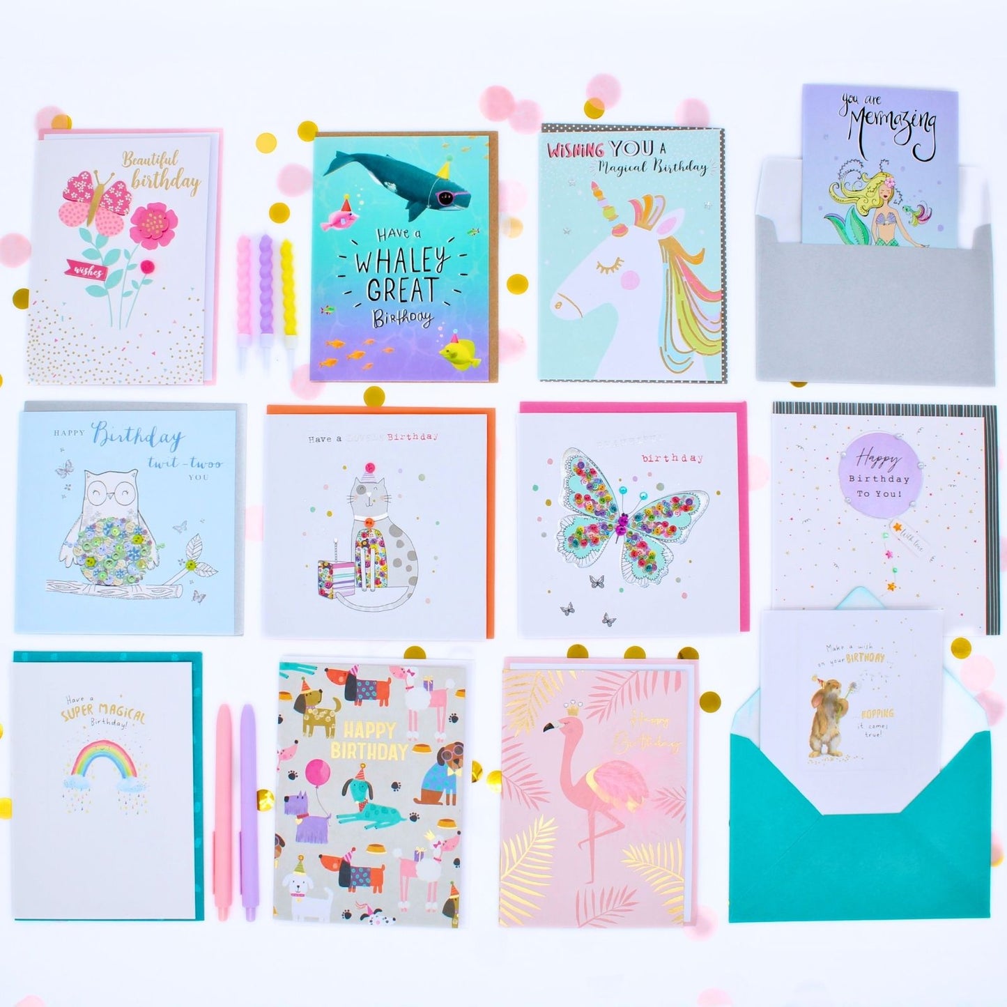 CARD'N'MIX Birthday Card Multipack Birthday Girl Variety Set 12 Card Assortment