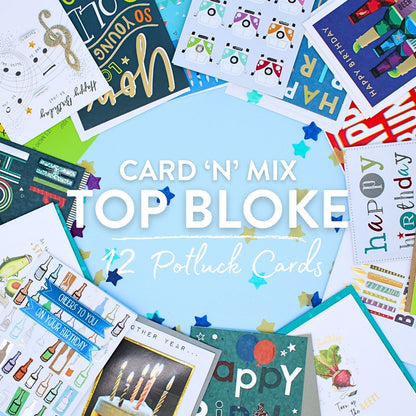 CARD'N'MIX Birthday Card Multipack Top Bloke Variety Set 12 Card Assortment