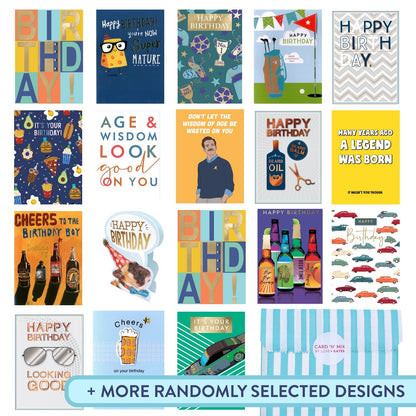 CARD'N'MIX Birthday Card Multipack Top Bloke Variety Set 12 Card Assortment