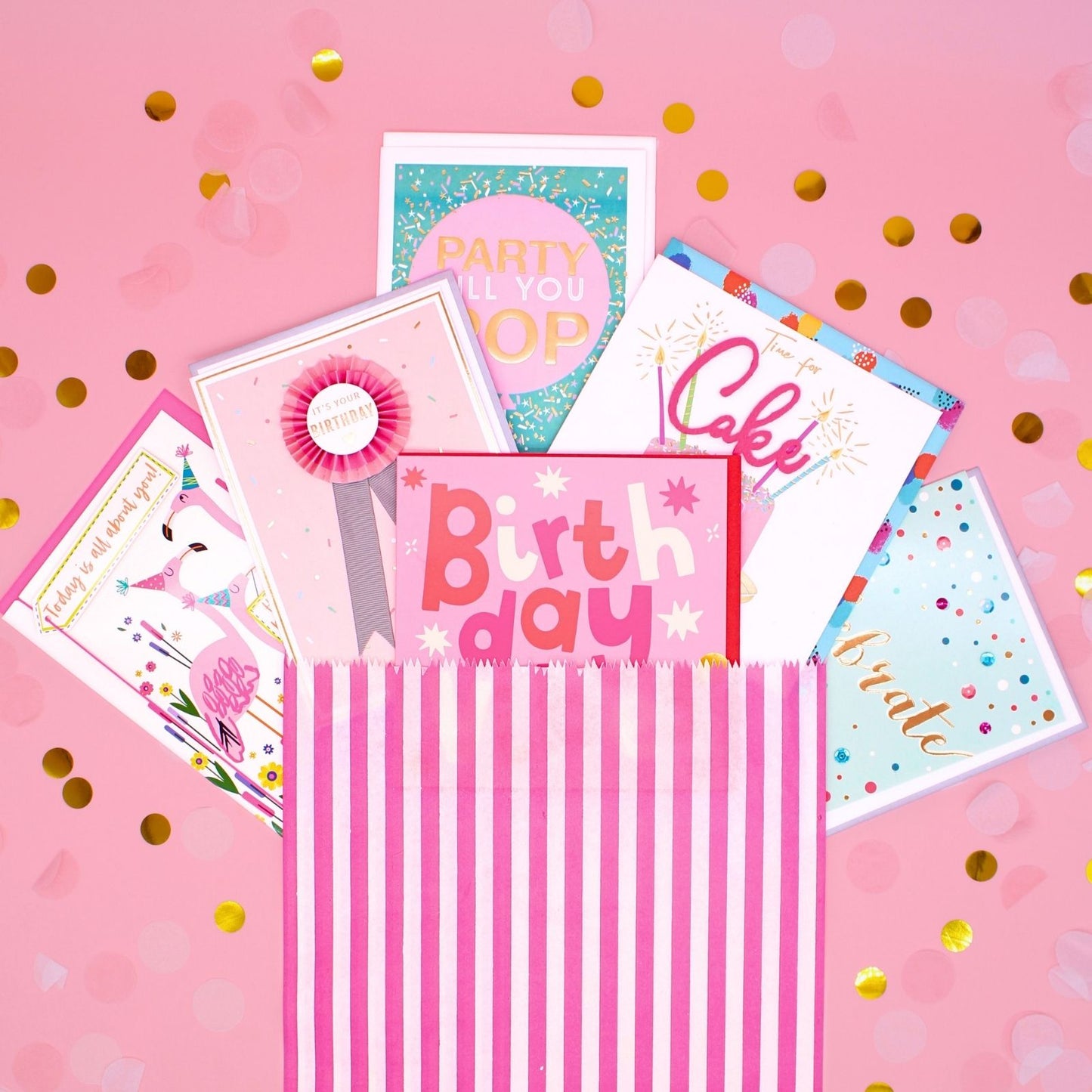 CARD'N'MIX Birthday Card Multipack Party Girl Variety Set 12 Card Assortment