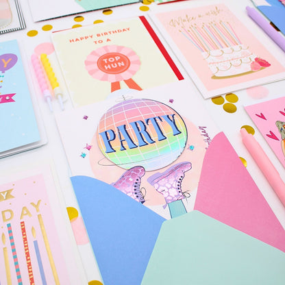 CARD'N'MIX Birthday Card Multipack Party Girl Variety Set 12 Card Assortment
