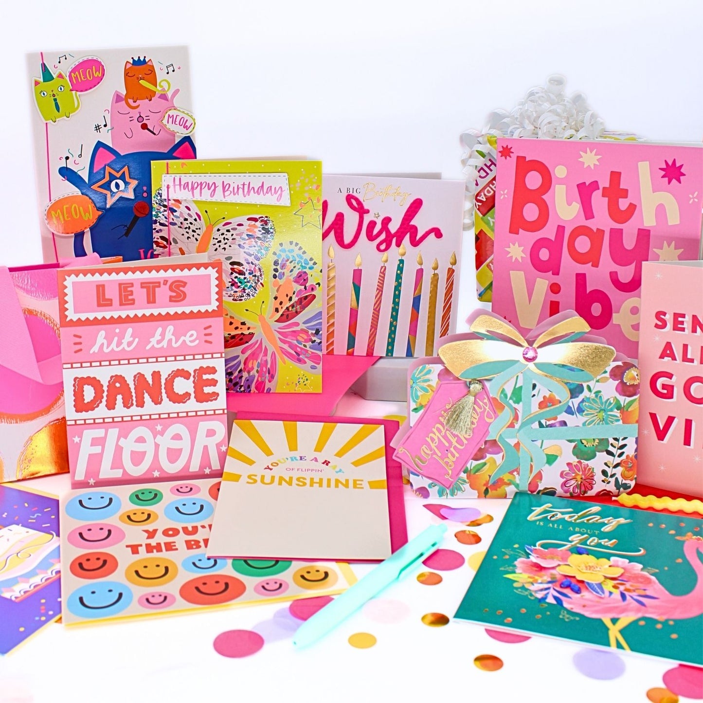 CARD'N'MIX Birthday Card Multipack Funky & Fun Variety Set 12 Card Assortment