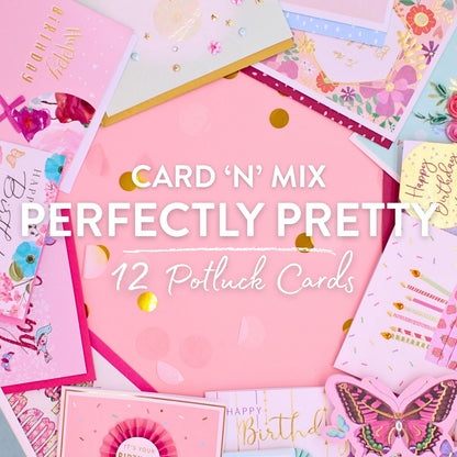 CARD'N'MIX Birthday Card Multipack Perfectly Pretty Variety 12 Card Assortment