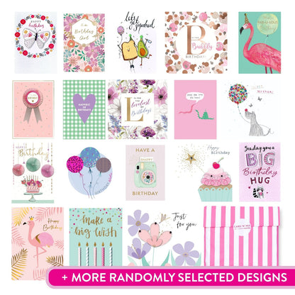 CARD'N'MIX Birthday Card Multipack Perfectly Pretty Variety 12 Card Assortment