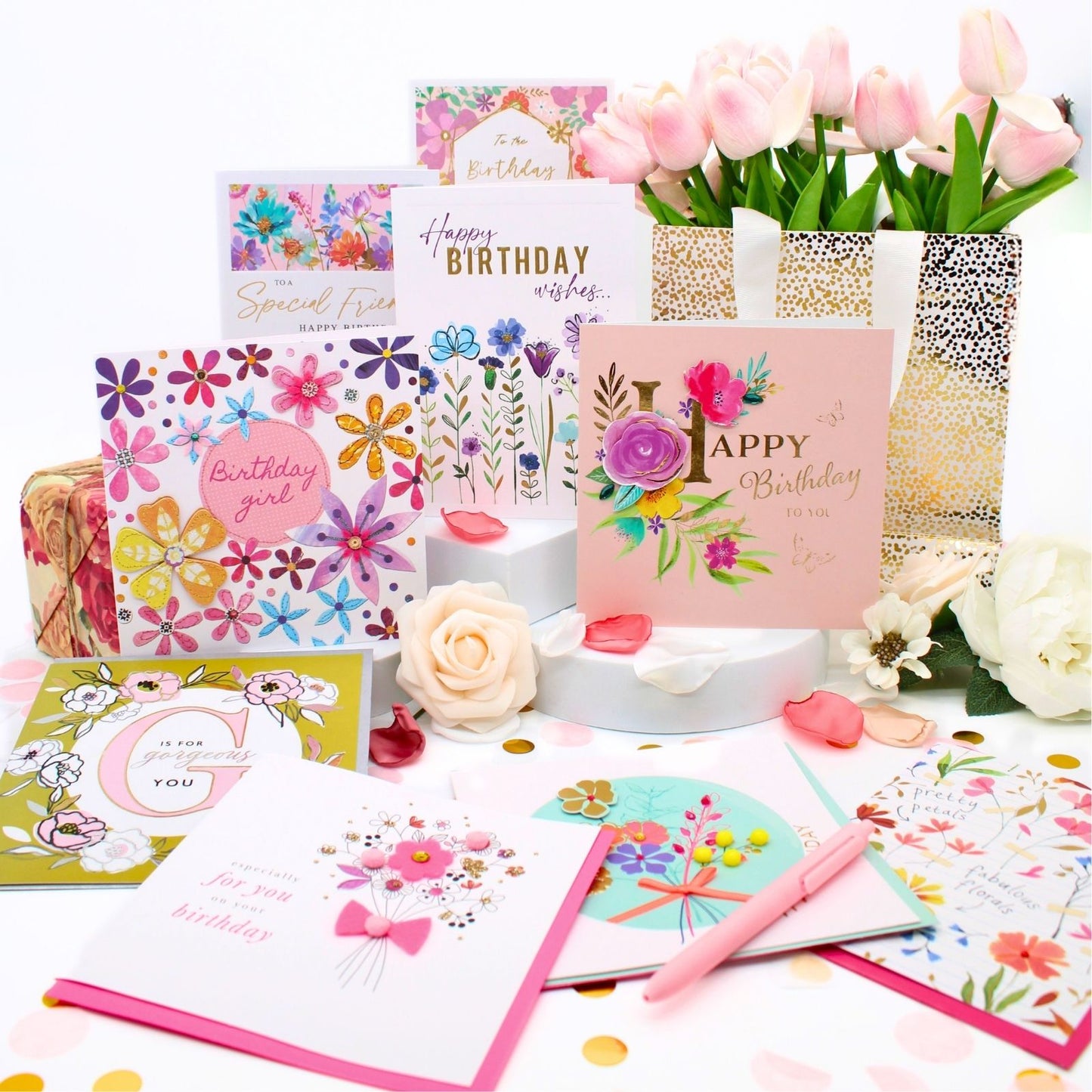 CARD'N'MIX Birthday Card Multipack Blooming Gorgeous Variety 12 Card Assortment