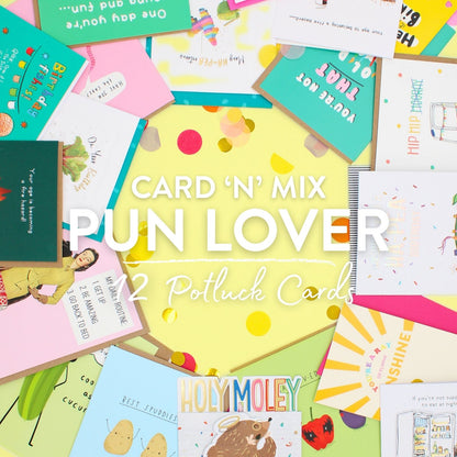 CARD'N'MIX Birthday Card Multipack Pun Lover Variety Set 12 Card Assortment