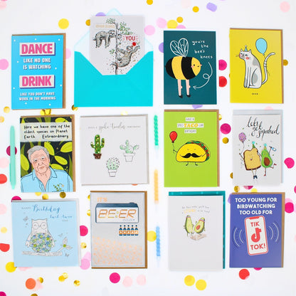 CARD'N'MIX Birthday Card Multipack Pun Lover Variety Set 12 Card Assortment