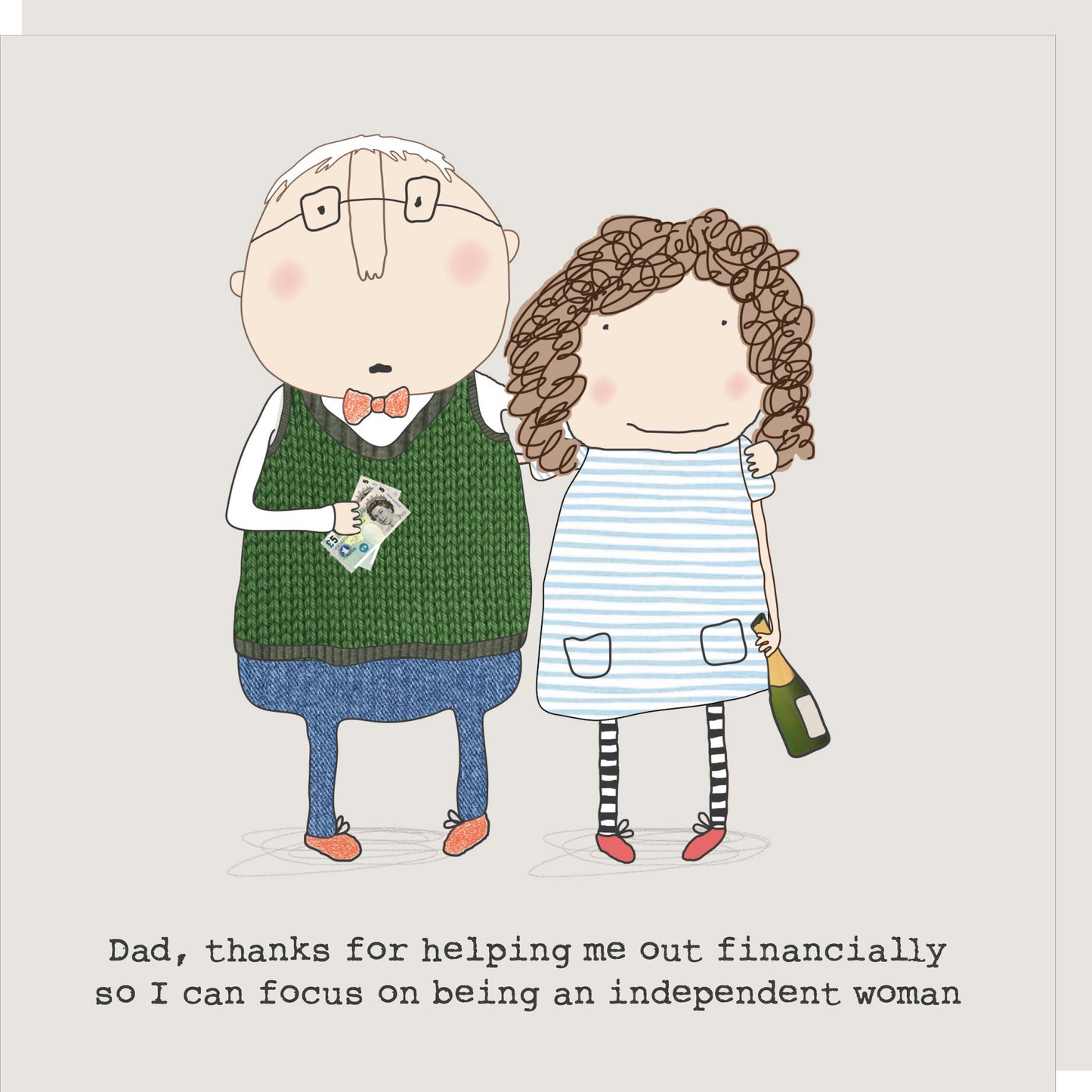 Rosie Made A Thing Independent Woman Happy Father's Day Card