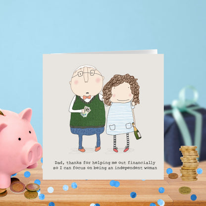Rosie Made A Thing Independent Woman Happy Father's Day Card