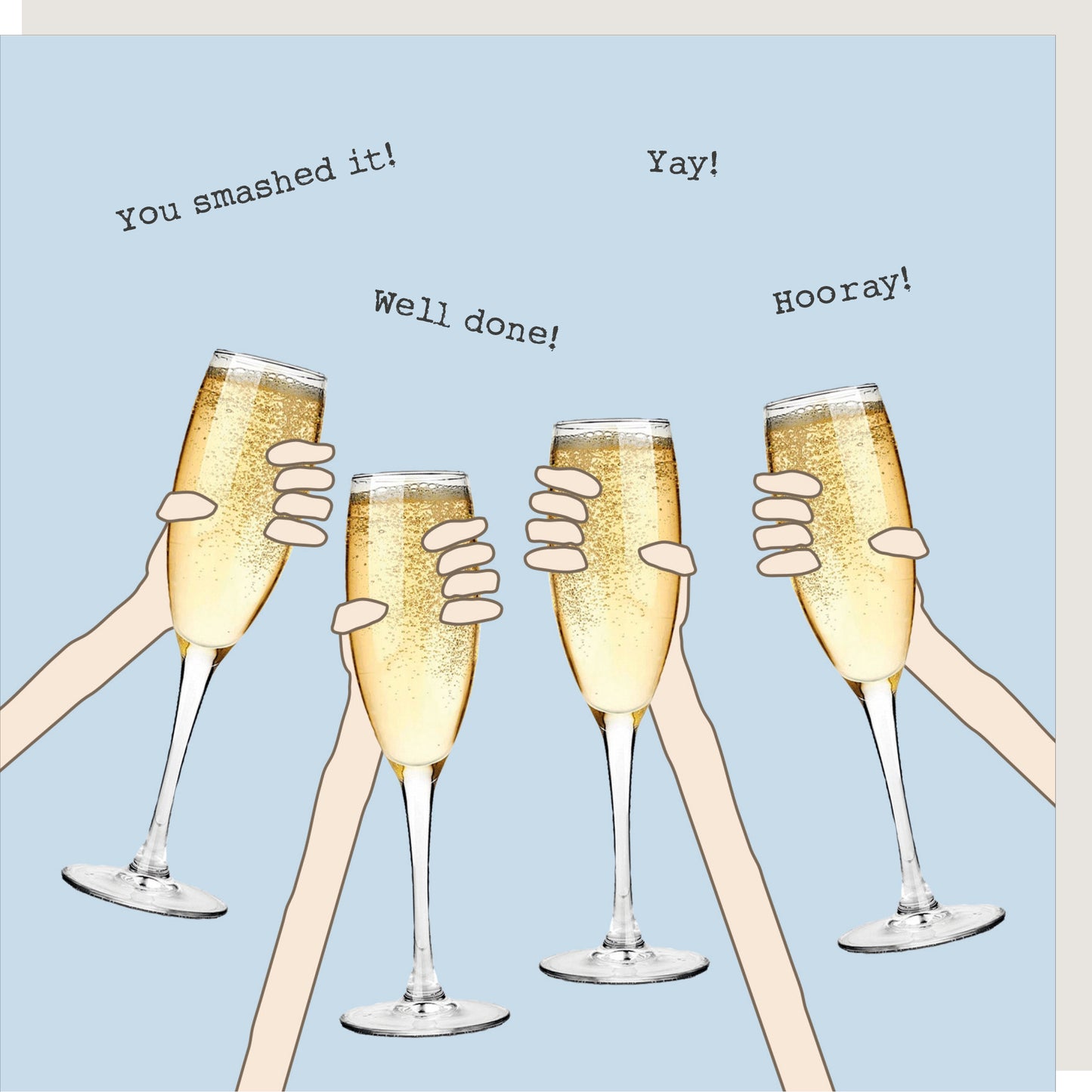 Rosie Made A Thing Cheers Hooray Well Done Greeting Card