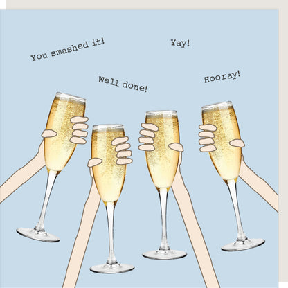 Rosie Made A Thing Cheers Hooray Well Done Greeting Card