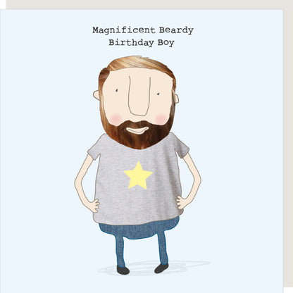 Rosie Made A Thing Magnificent Beardy Birthday Boy Birthday Card
