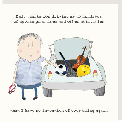 Rosie Made A Thing Driving Dad Happy Father's Day Card