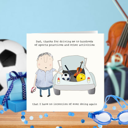 Rosie Made A Thing Driving Dad Happy Father's Day Card