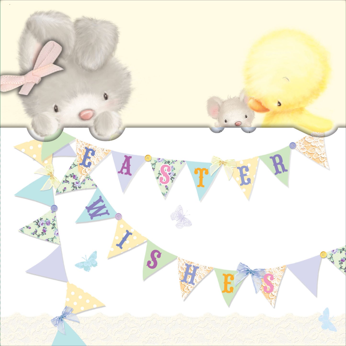 Pack of 6 NSPCC Embellished Charity Easter Greeting Cards In Same Design