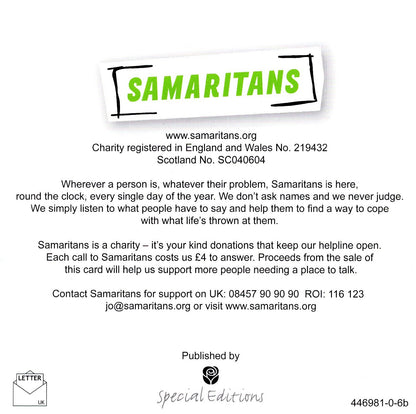 Pack of 6 Samaritans Charity Easter Greeting Cards In 2 Designs