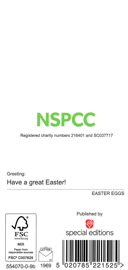 Pack of 6 NSPCC Charity Easter Greeting Cards