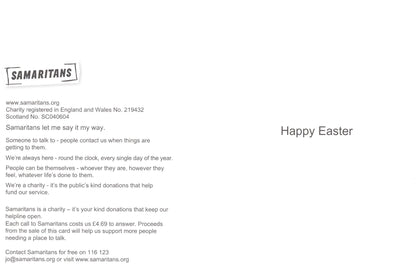 Pack of 6 Samaritans Charity Easter Greeting Cards