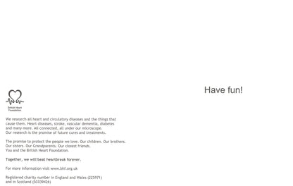 Pack of 6 British Heart Foundation Charity Easter Greeting Cards