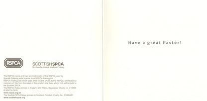 Pack of 6 RSPCA Charity Easter Greeting Cards