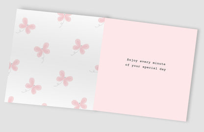 Beautiful Birthday Wishes Sparkly Flutter Fun! Birthday Hand-Finished Greeting Card