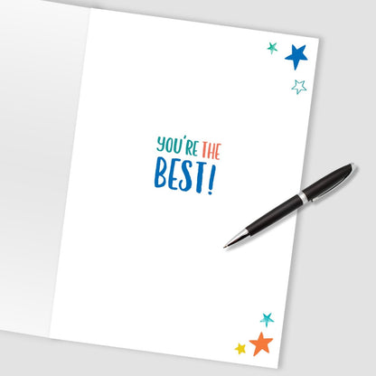 Large Embellished A4 Thank You Greeting Card A Big Thank You! With Stars