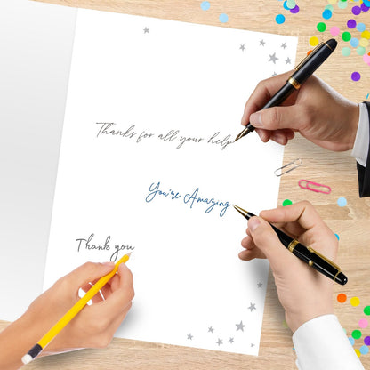Large Embellished A4 Thank You Greeting Card Thank You! Blank Inside