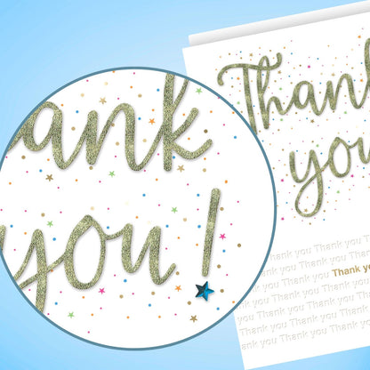 Large Embellished A4 Thank You Greeting Card Thank You! Blank Inside