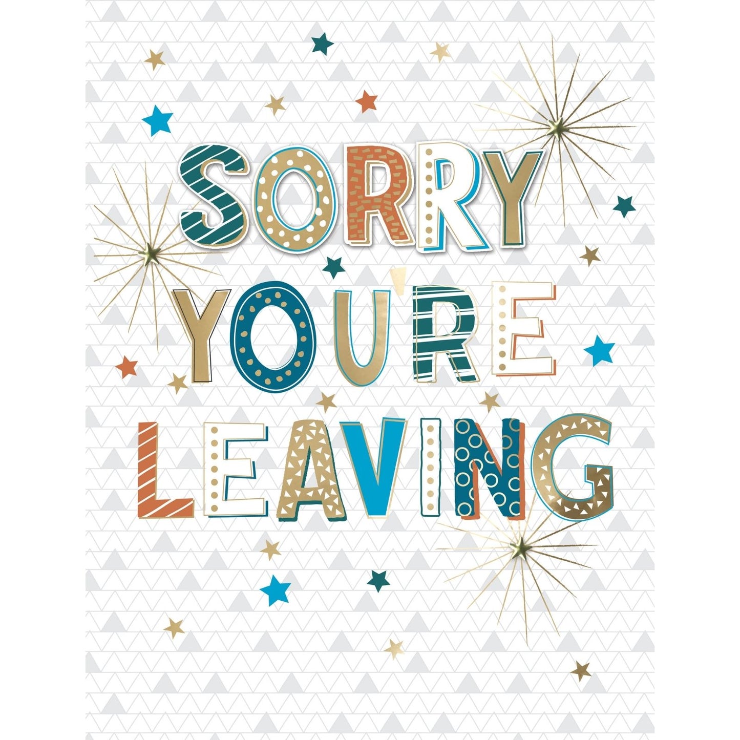 Large Embellished A4 Sorry You're Leaving Greeting Card Best Of Luck