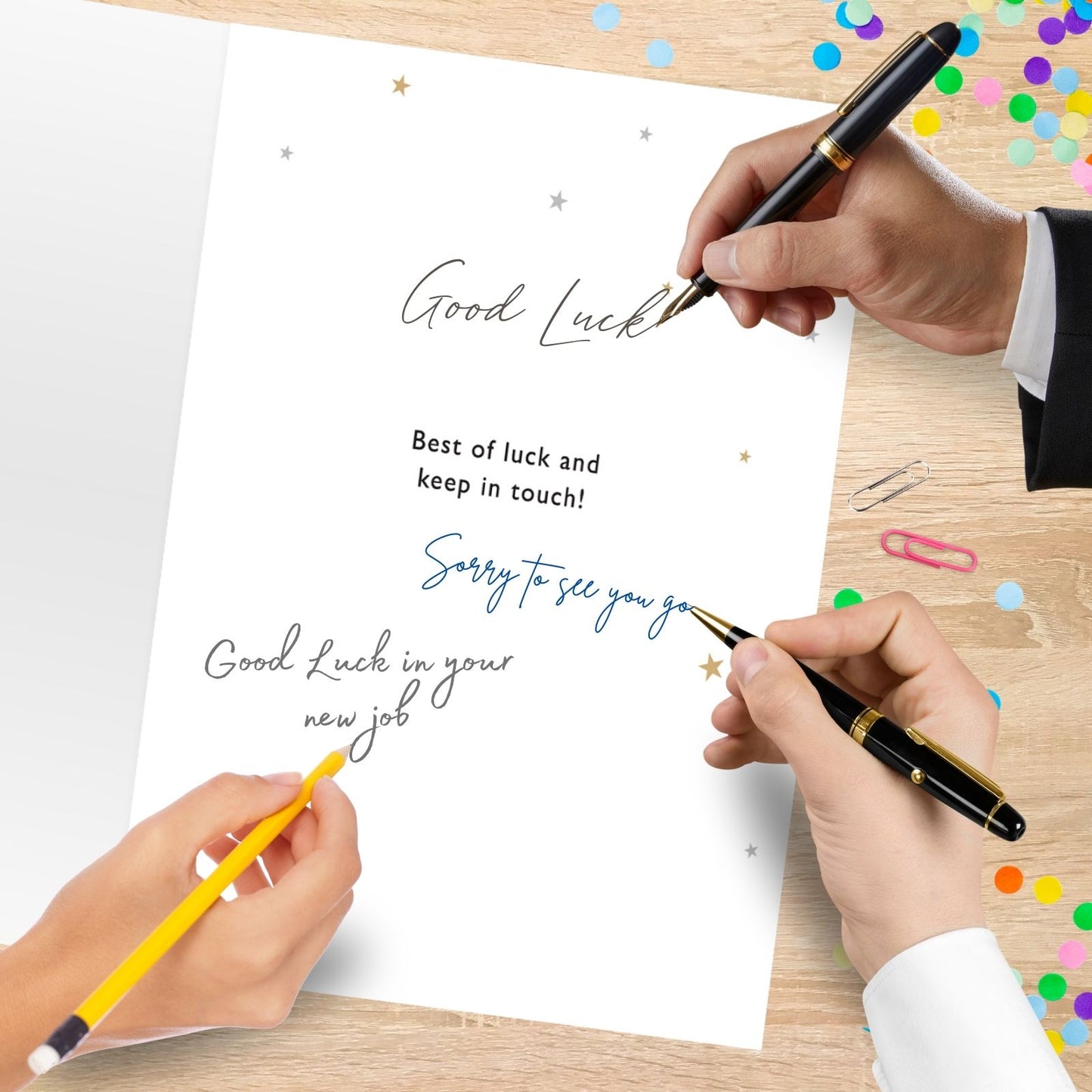 Large Embellished A4 Sorry You're Leaving Greeting Card Best Of Luck