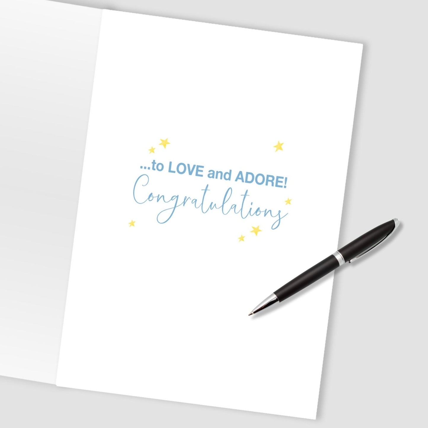 Large Embellished A4 New Baby Boy Greeting Card Congratulations Bundle of Joy