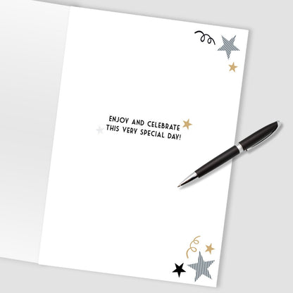 Large Embellished A4 50th Birthday Greeting Card Time To Celebrate! 50 Today