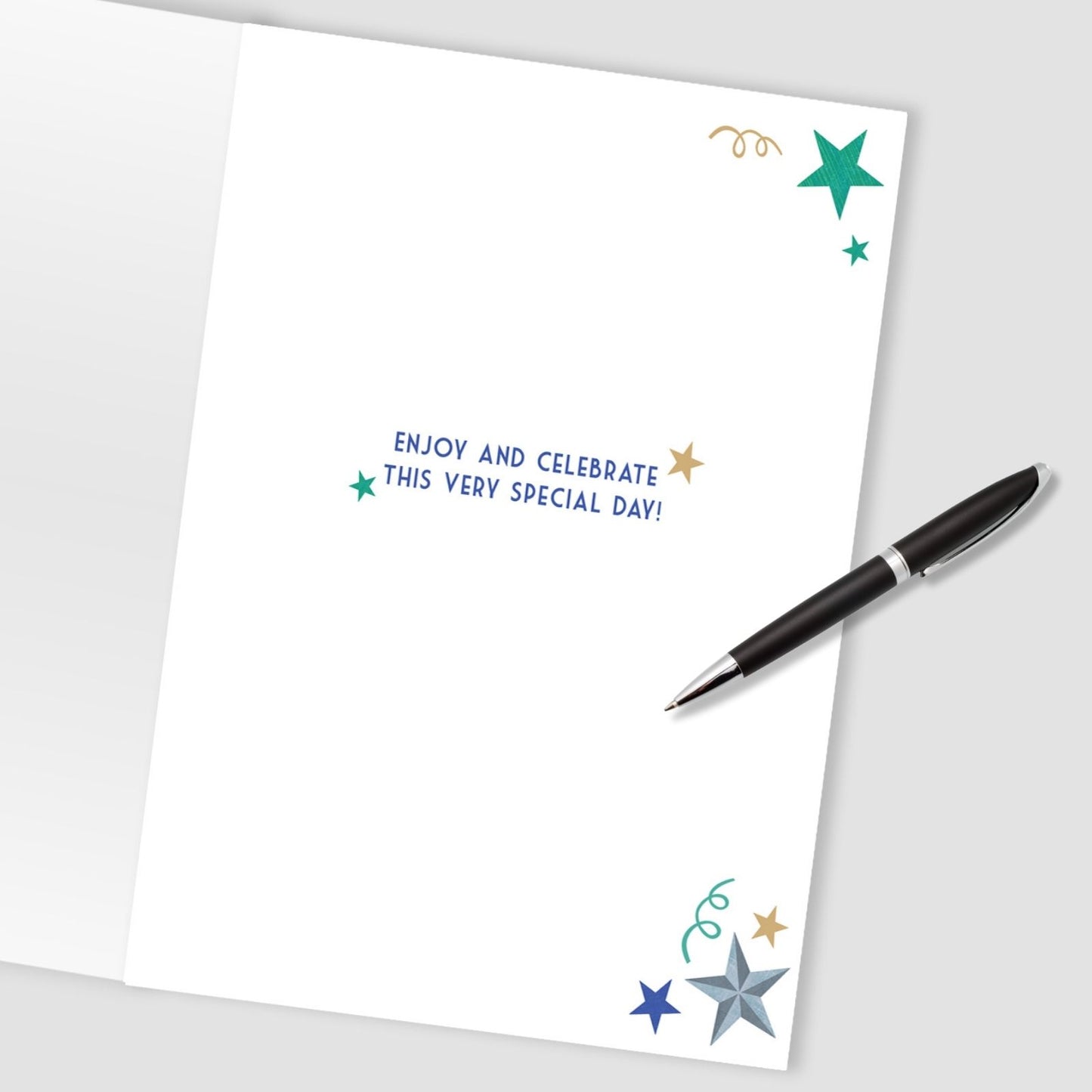 Large Embellished A4 60th Birthday Greeting Card Balloons & Stars 60 Today