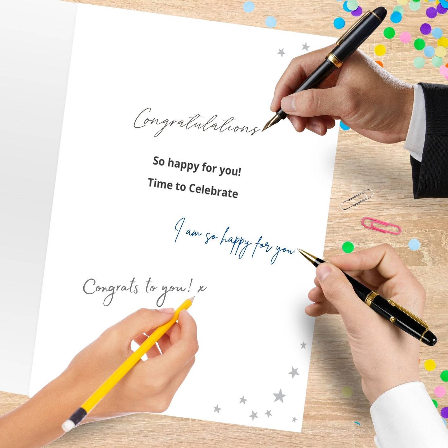 Large Embellished A4 Congratulations Greeting Card Congrats To You! Celebrate