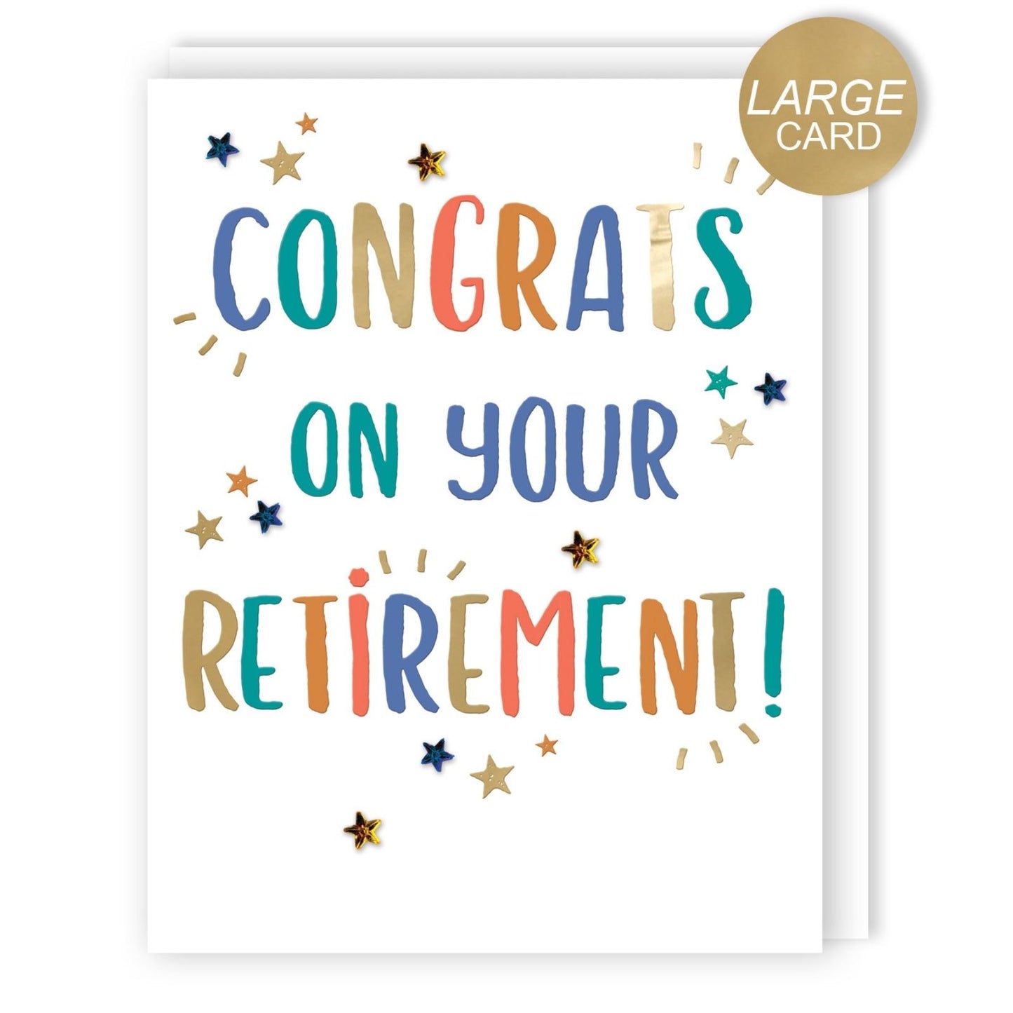 Large Embellished A4 Congrats On Your Retirement Greeting Card Congratulations