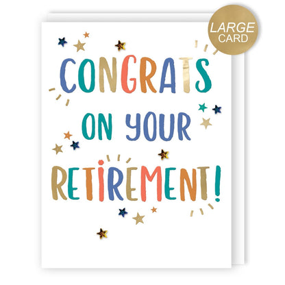 Large Embellished A4 Congrats On Your Retirement Greeting Card Congratulations
