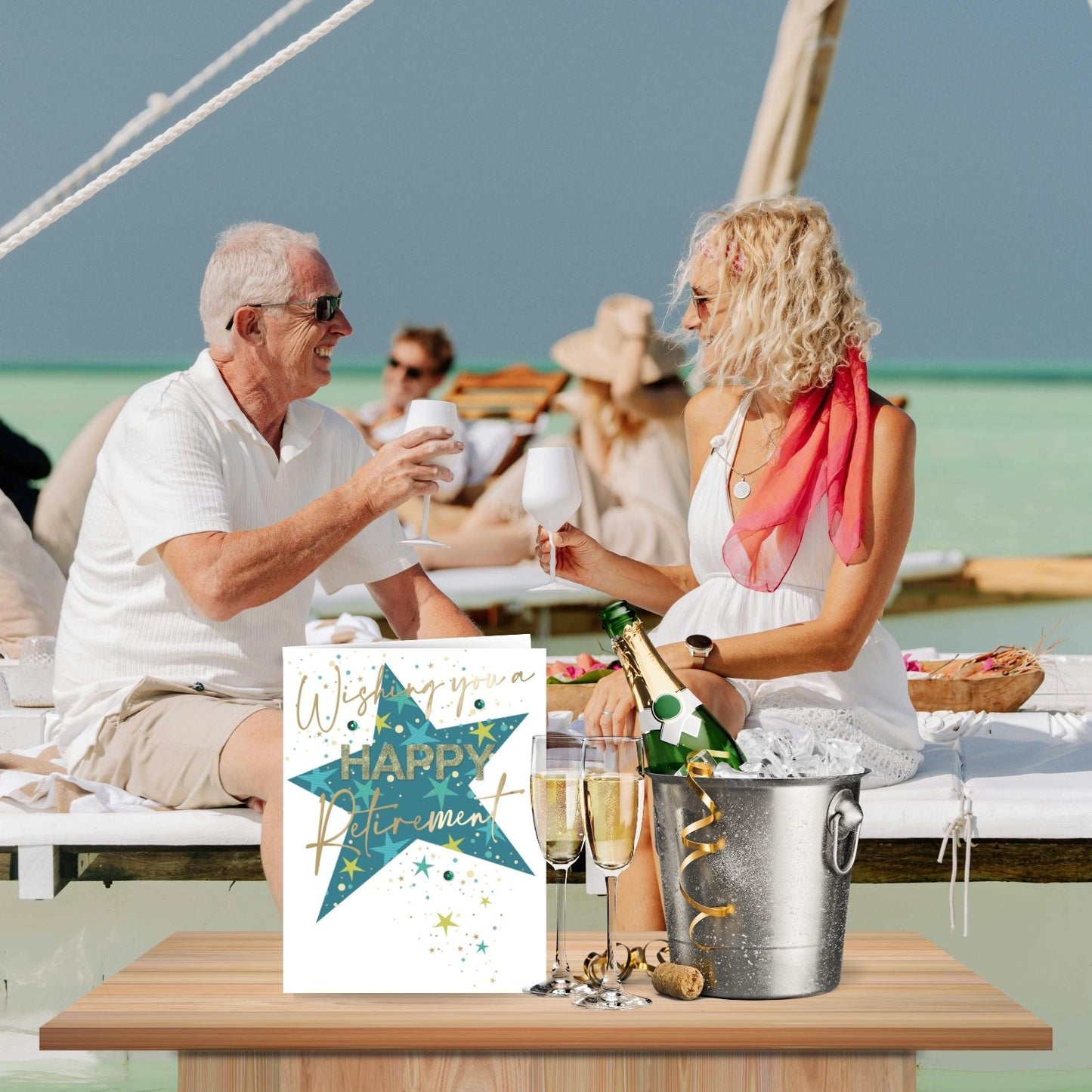 Large Embellished A4 Wishing You A Happy Retirement Greeting Card You Earned It!