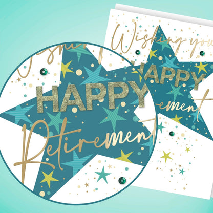 Large Embellished A4 Wishing You A Happy Retirement Greeting Card You Earned It!