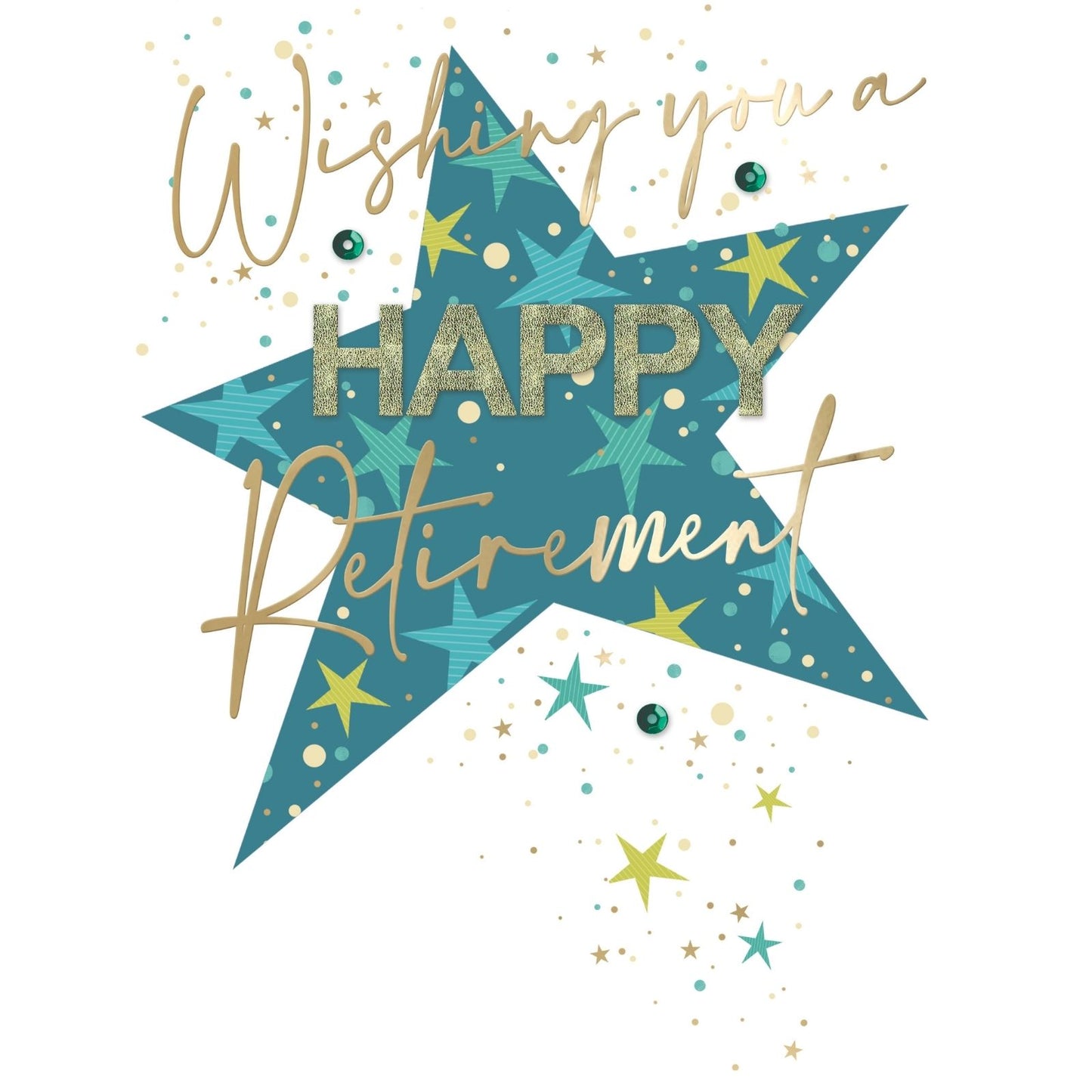 Large Embellished A4 Wishing You A Happy Retirement Greeting Card You Earned It!