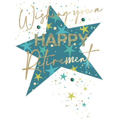 Large Embellished A4 Wishing You A Happy Retirement Greeting Card You Earned It!