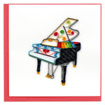 Quilling Colourful Grand Piano Rainbow Music Magic Hand-Finished Greeting Card