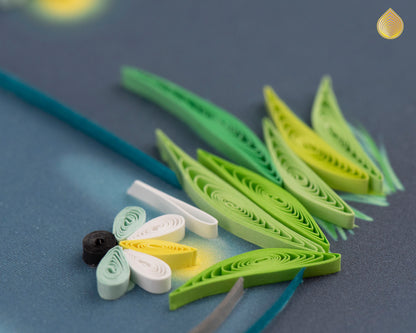 Quilling Fireflies Escaping A Jar Fireflies Fly Free Hand-Finished Greeting Card