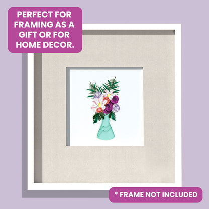 Quilling Flowers In A Vase Bloomin' Fun! Hand-Finished Art Greeting Card