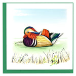 Quilling Mandarin Duck Ducky Delight! Hand-Finished Art Greeting Card
