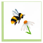 Quilling Bumblebee And Daisy Bzzz-Tastic Fun Hand-Finished Art Greeting Card