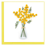 Quilling Mimosa Bouquet Sunshine Flowers Hand-Finished Art Greeting Card