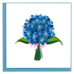 Quilling A Blue Hydrangea Bouquet Blue-tiful Blooms Hand-Finished Greeting Card