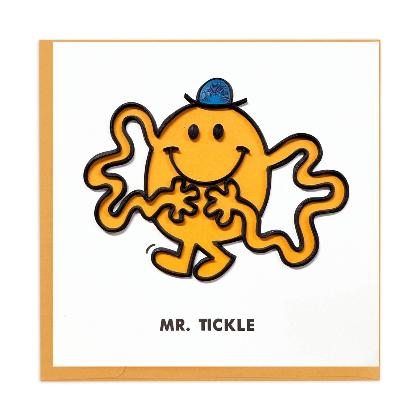 Mr. Tickle Mr. Men Greeting Card Hand-Crafted Quilling Crisis Charity Card