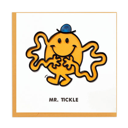 Mr. Tickle Mr. Men Greeting Card Hand-Crafted Quilling Crisis Charity Card